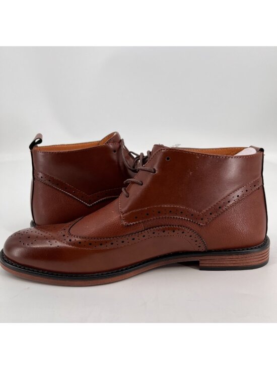 New York & Company Men\'s Faux Leather Luciano Boots - Cognac - Size US 8.5 main image 12